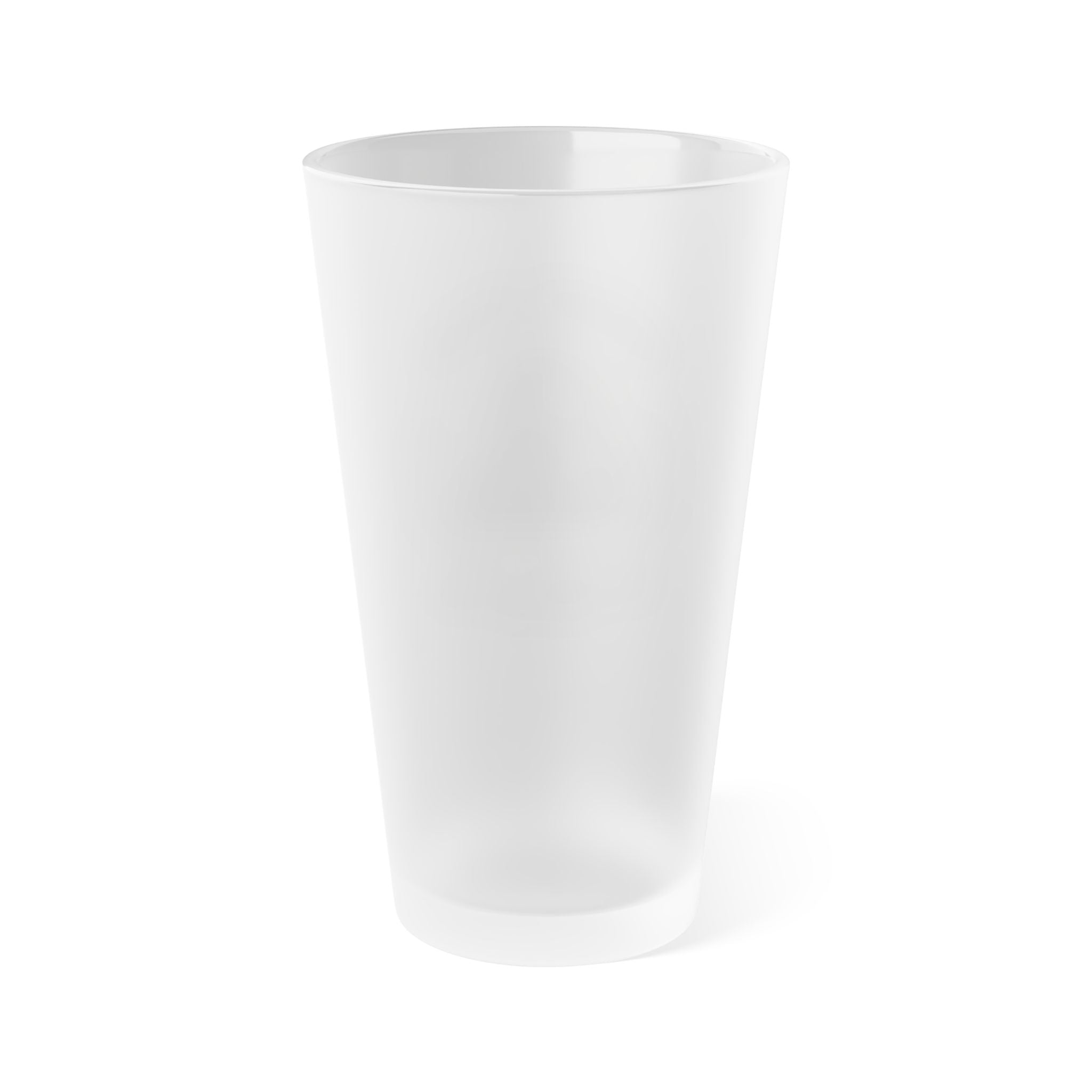 Frosted Pint Glass — Vintage Horror Movie Design, 16 oz