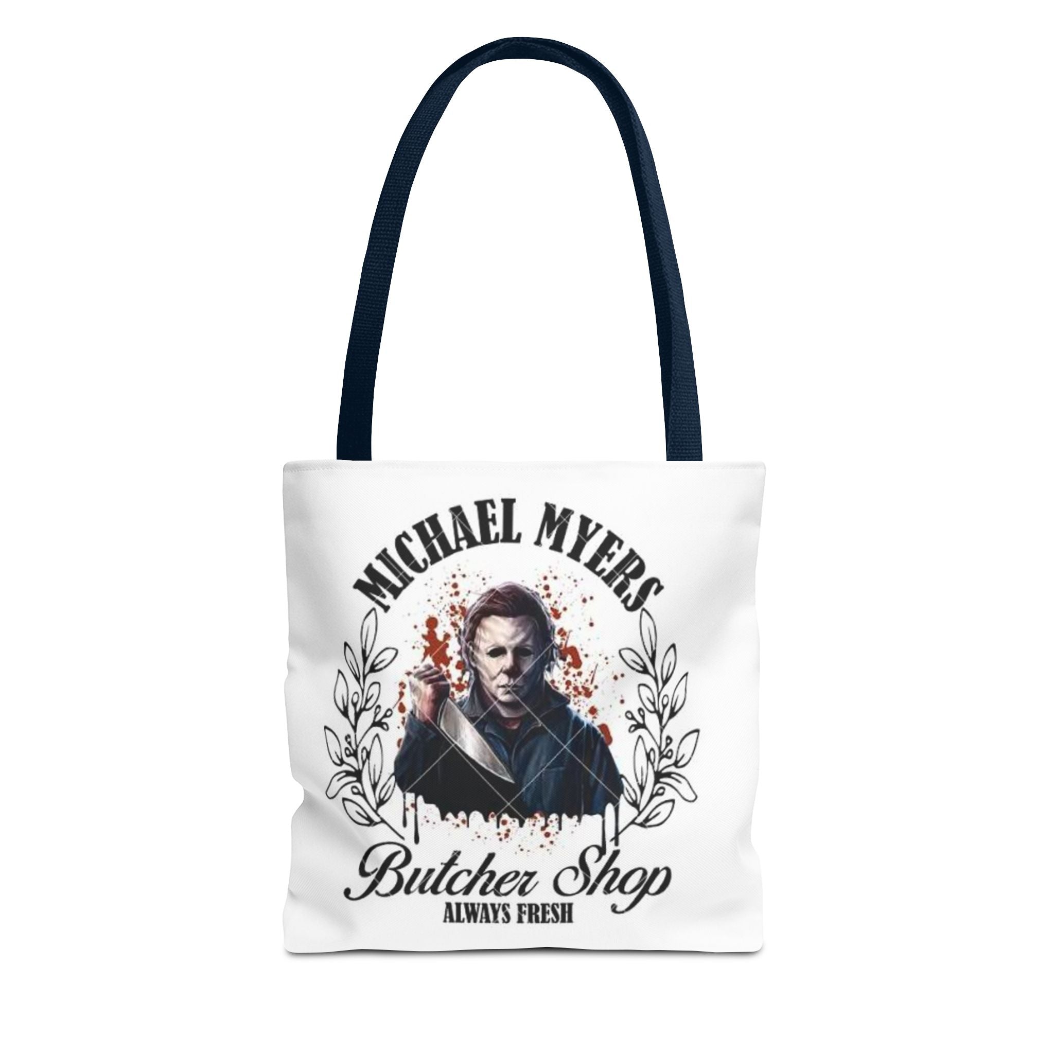 Horror Butcher Shop Tote Bag — Vintage Killer Design "Butcher Shop Always Fresh"