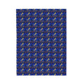 Velveteen Plush Blanket — Blue Space Rocket Pattern Cozy Throw for Kids & Space Fans