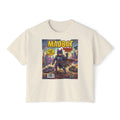 Madbat Comic Cover Graphic Tee — Vintage Comic-Style Women's Boxy T-Shirt