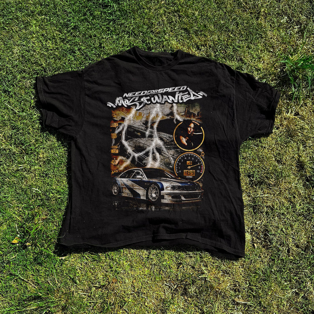 Vintage Most Wanted Washed Black T-Shirt