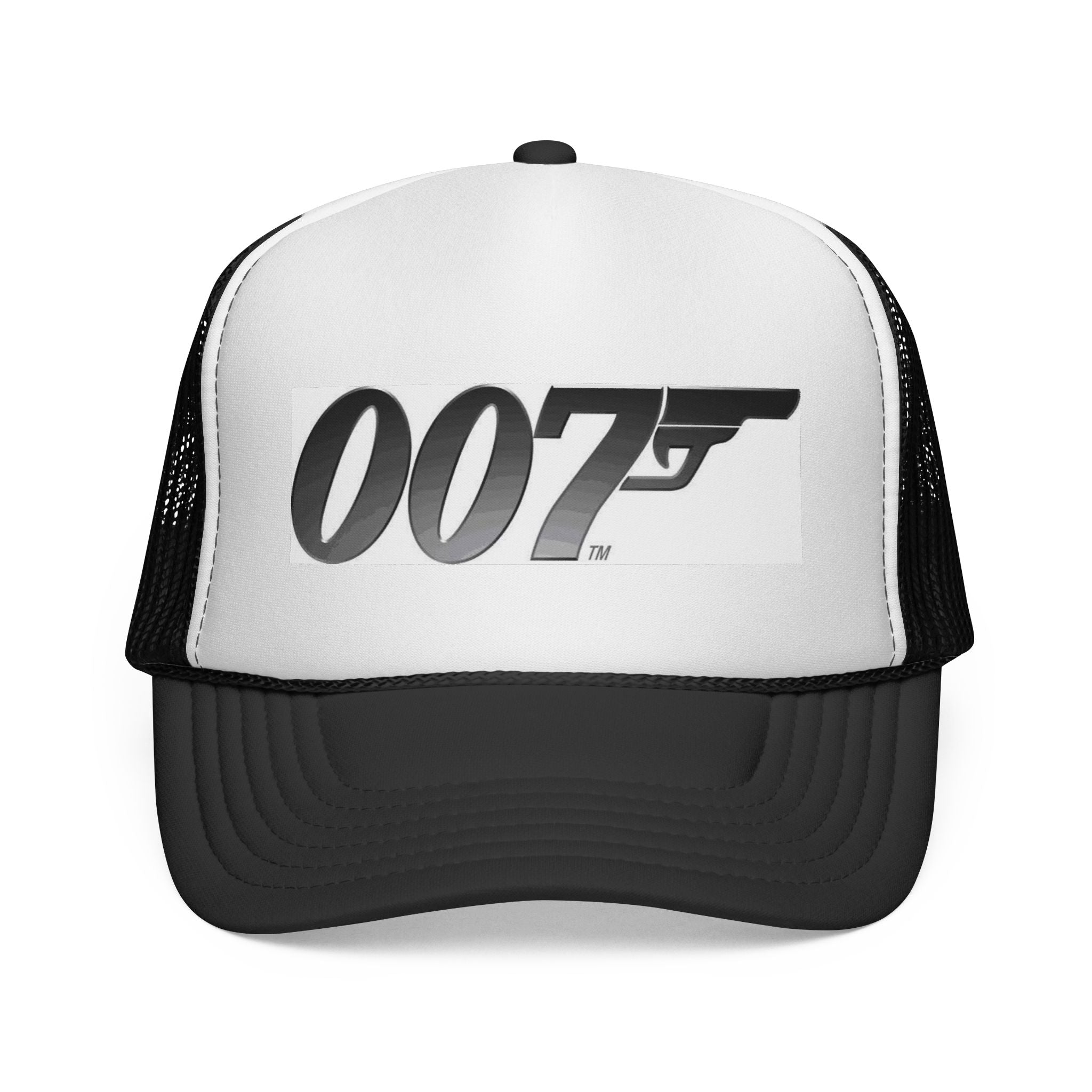 007 Gun Logo Trucker Cap — Vintage Spy Film Baseball Hat