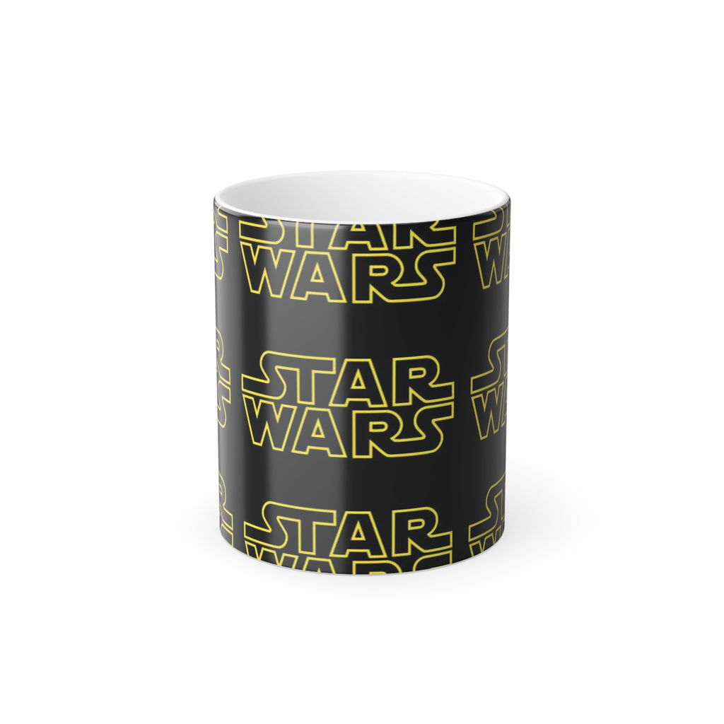 Color-Changing 11oz Mug — Repeating Star Logo Pattern