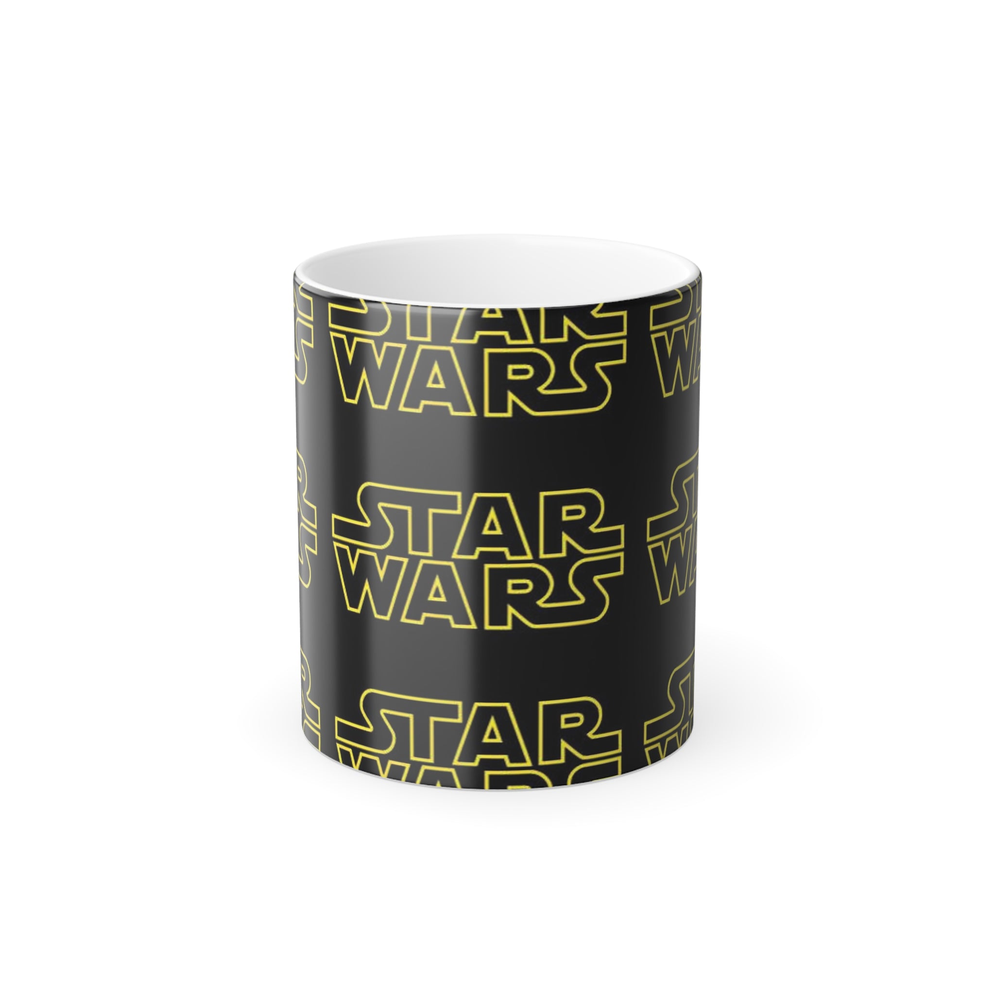 Color-Changing 11oz Mug — Repeating Star Logo Pattern
