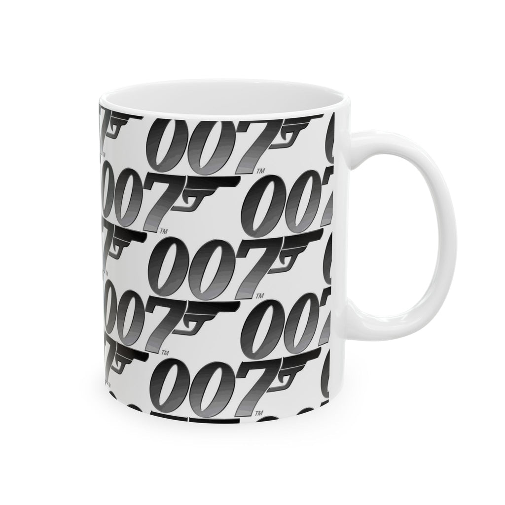 007 Gun Logo Ceramic Mug — Spy Movie Fan Coffee Cup (11oz, 15oz)