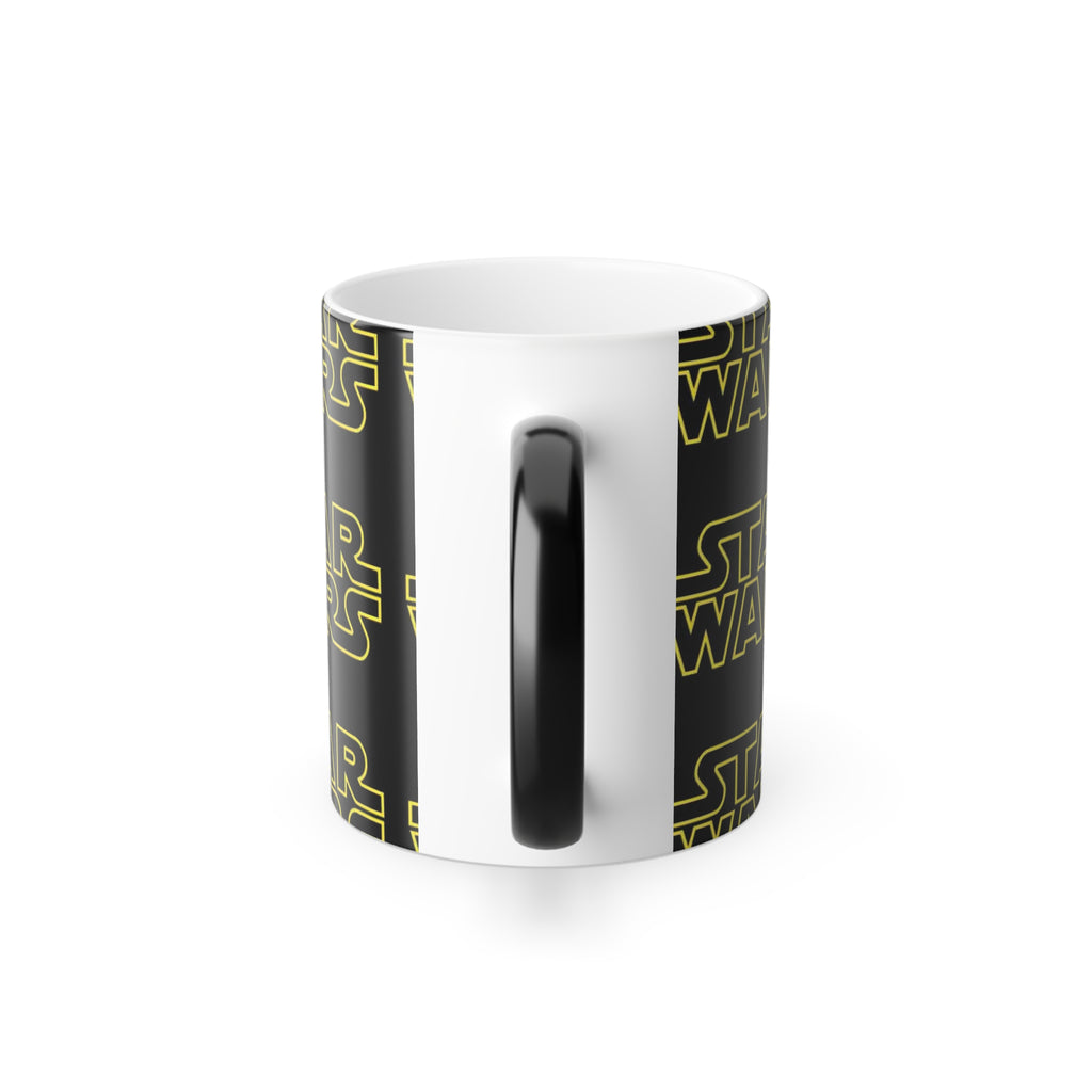 Color-Changing 11oz Mug — Repeating Star Logo Pattern