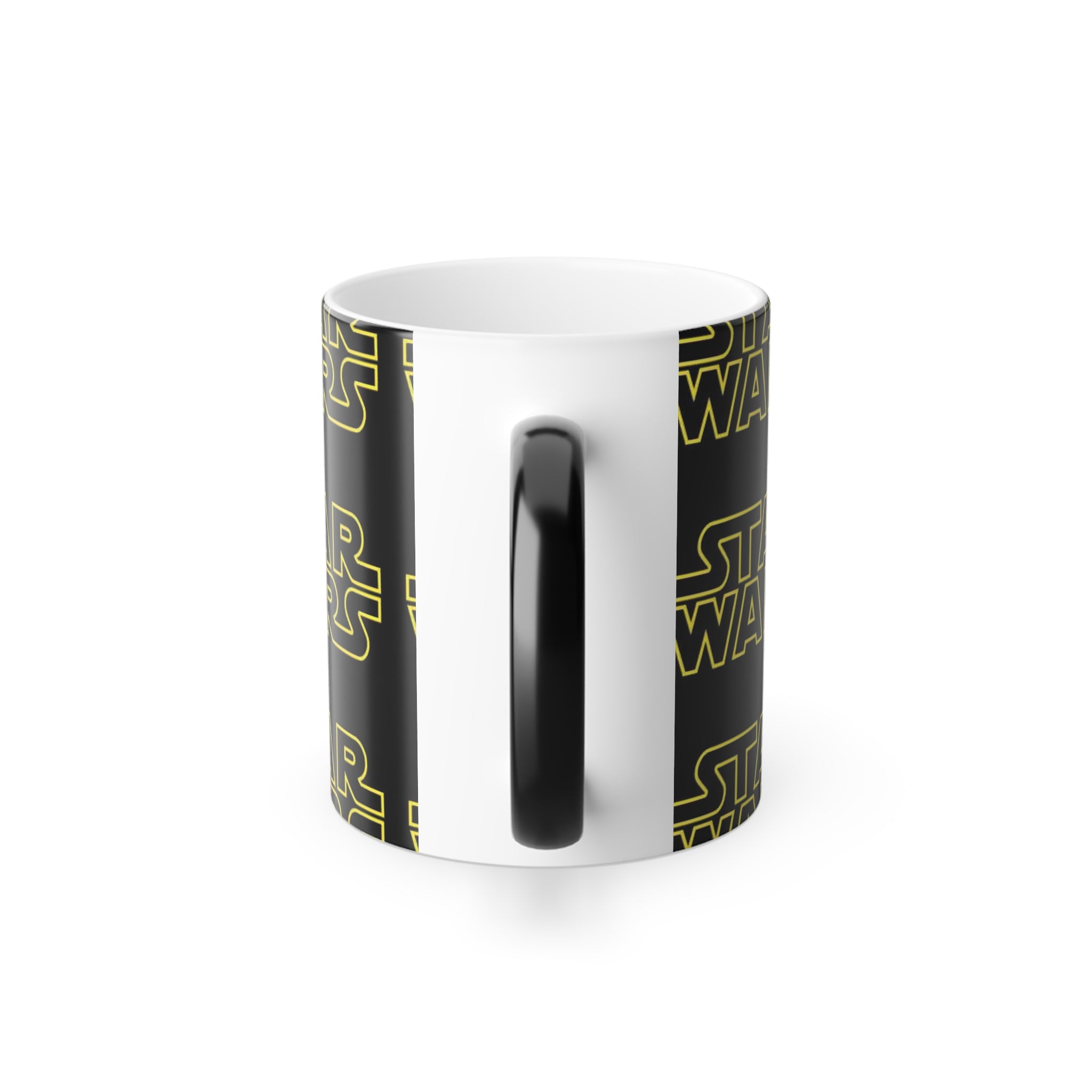 Color-Changing 11oz Mug — Repeating Star Logo Pattern