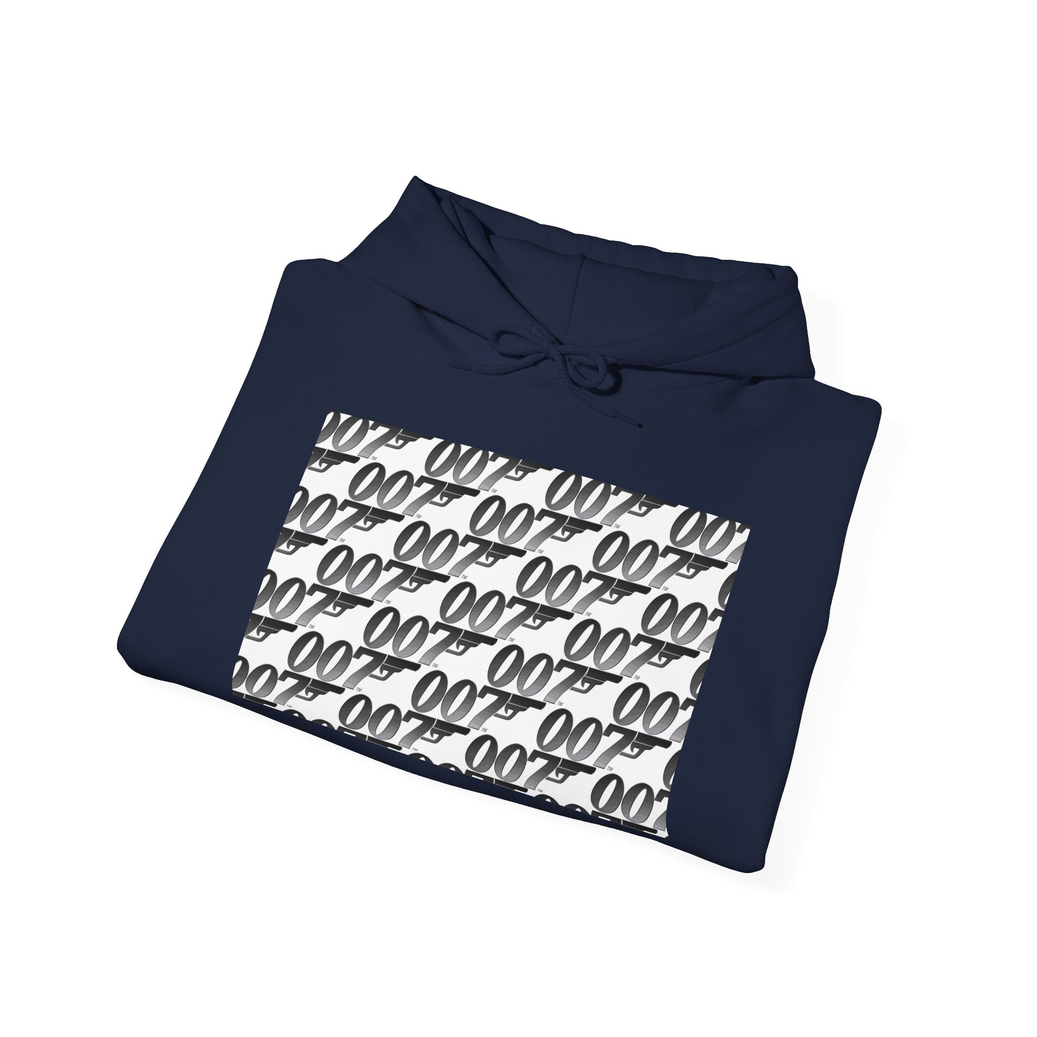 Hoodie — Retro Script Repeat Logo Pullover