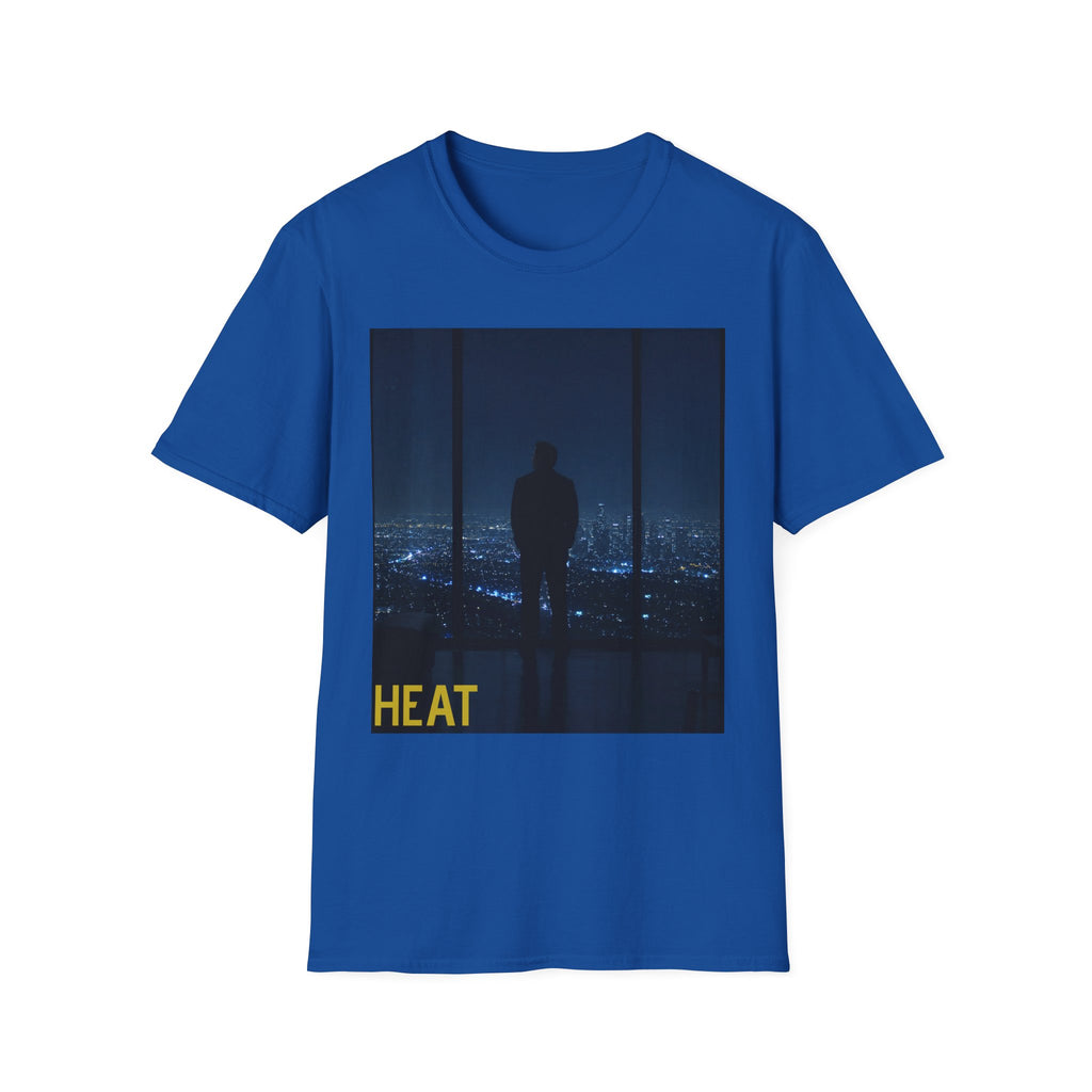 Night Window T-Shirt — Silhouette Over Cityscape Graphic Tee