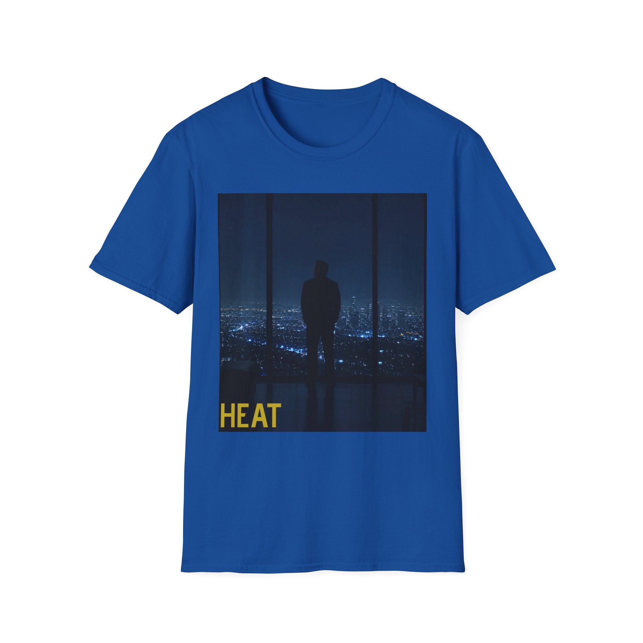 Night Window T-Shirt — Silhouette Over Cityscape Graphic Tee