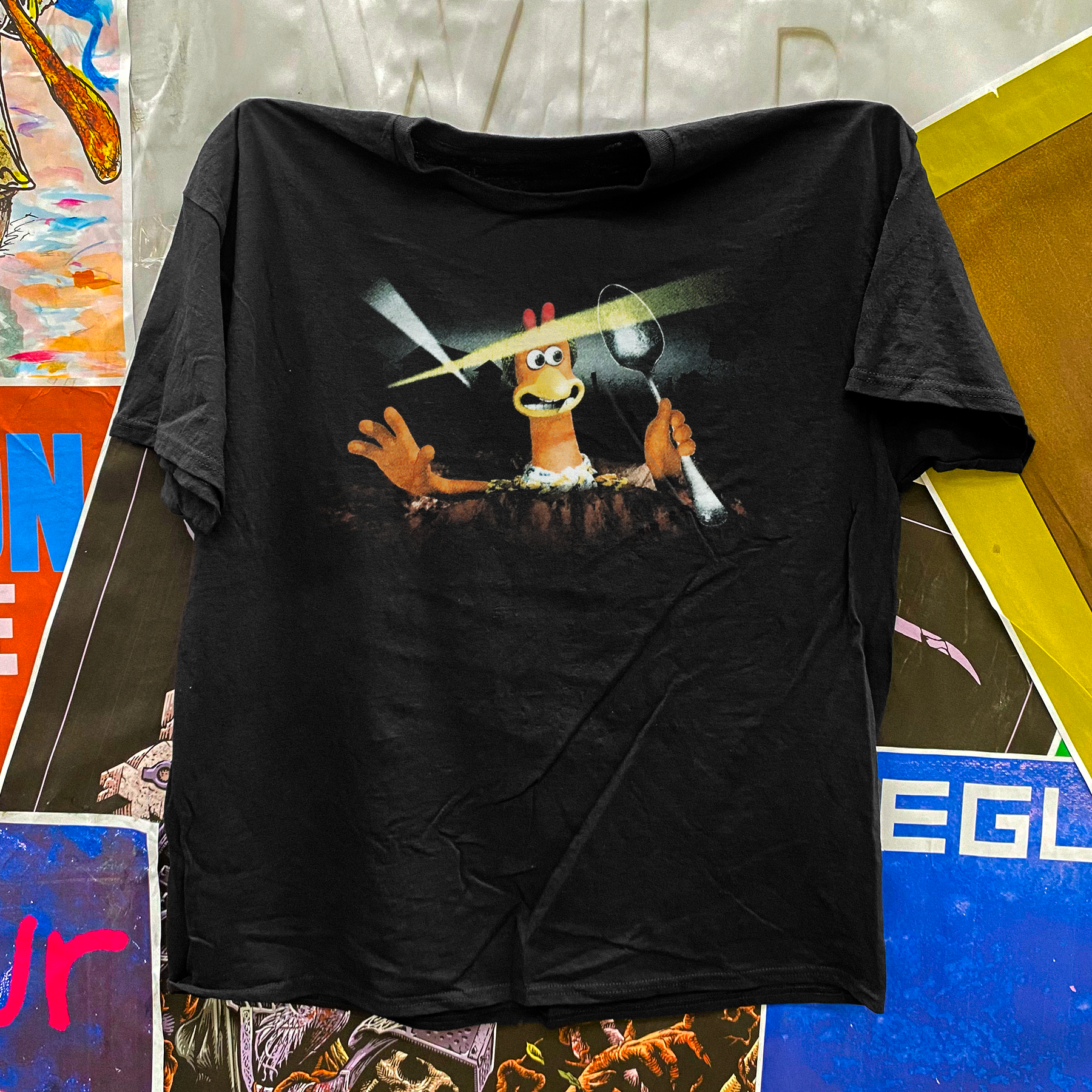 2000 Promo 'Chicken Run' Tunnel Black T-Shirt