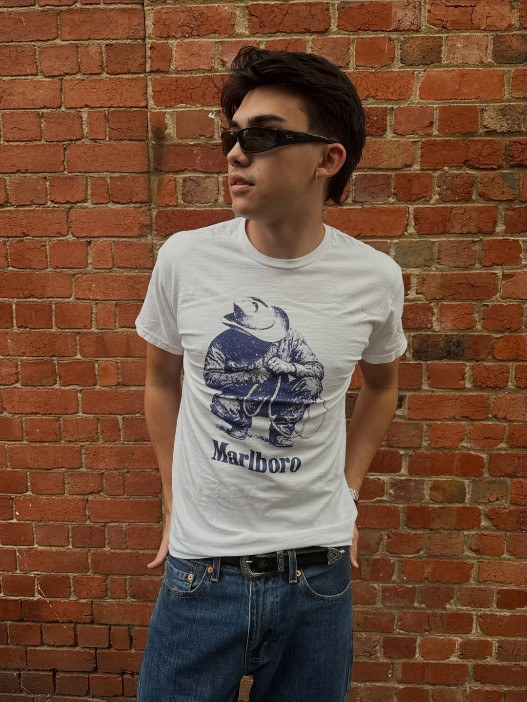 'Rustler' Vintage White T-shirt