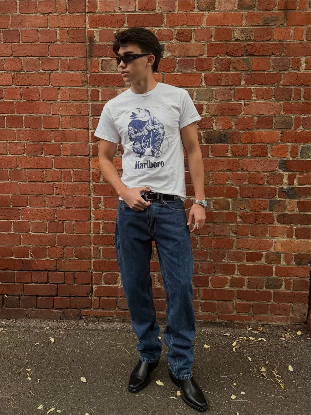 'Rustler' Vintage White T-shirt