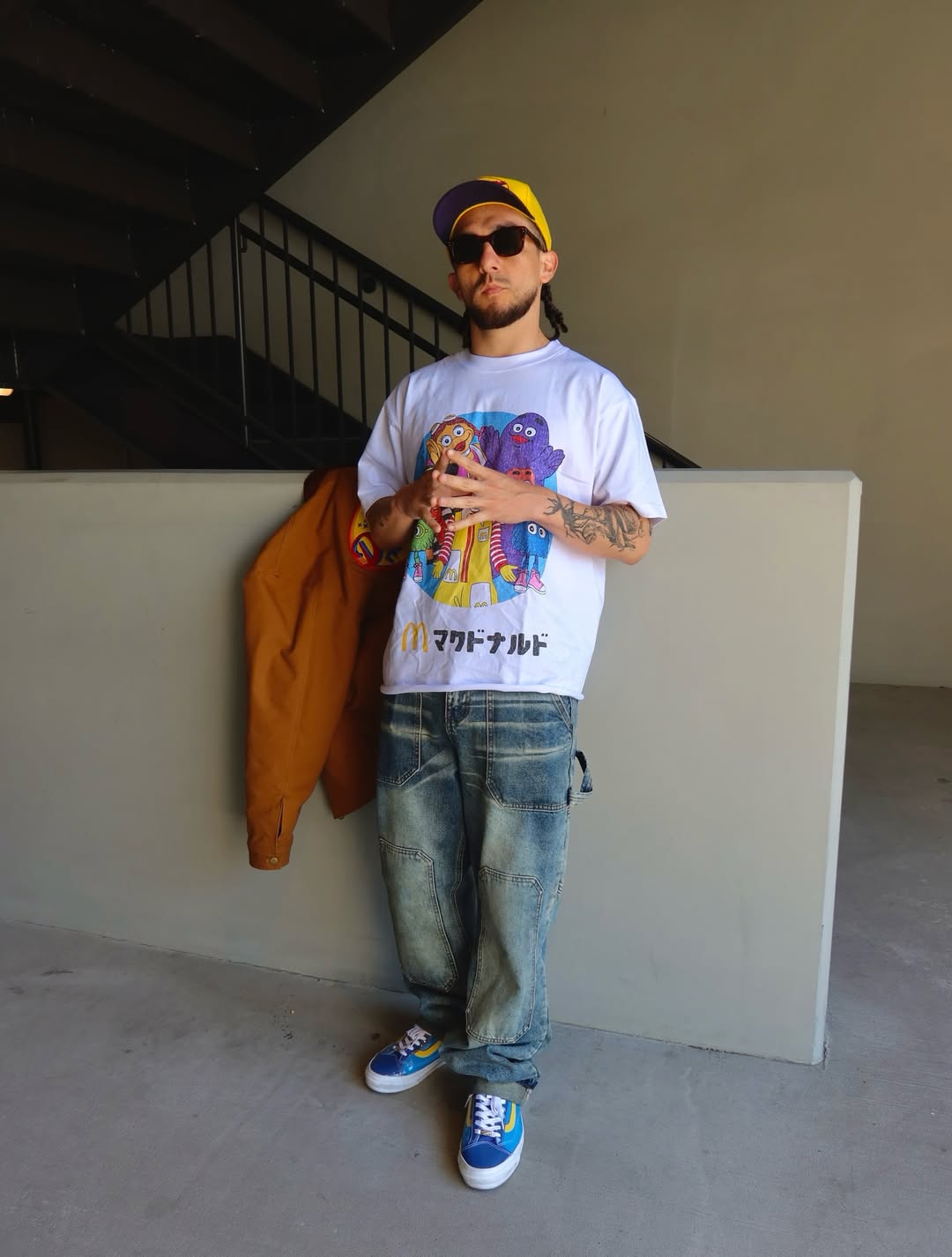 80'S Jpn Mcd0Nalds Promo Washed White T-Shirt