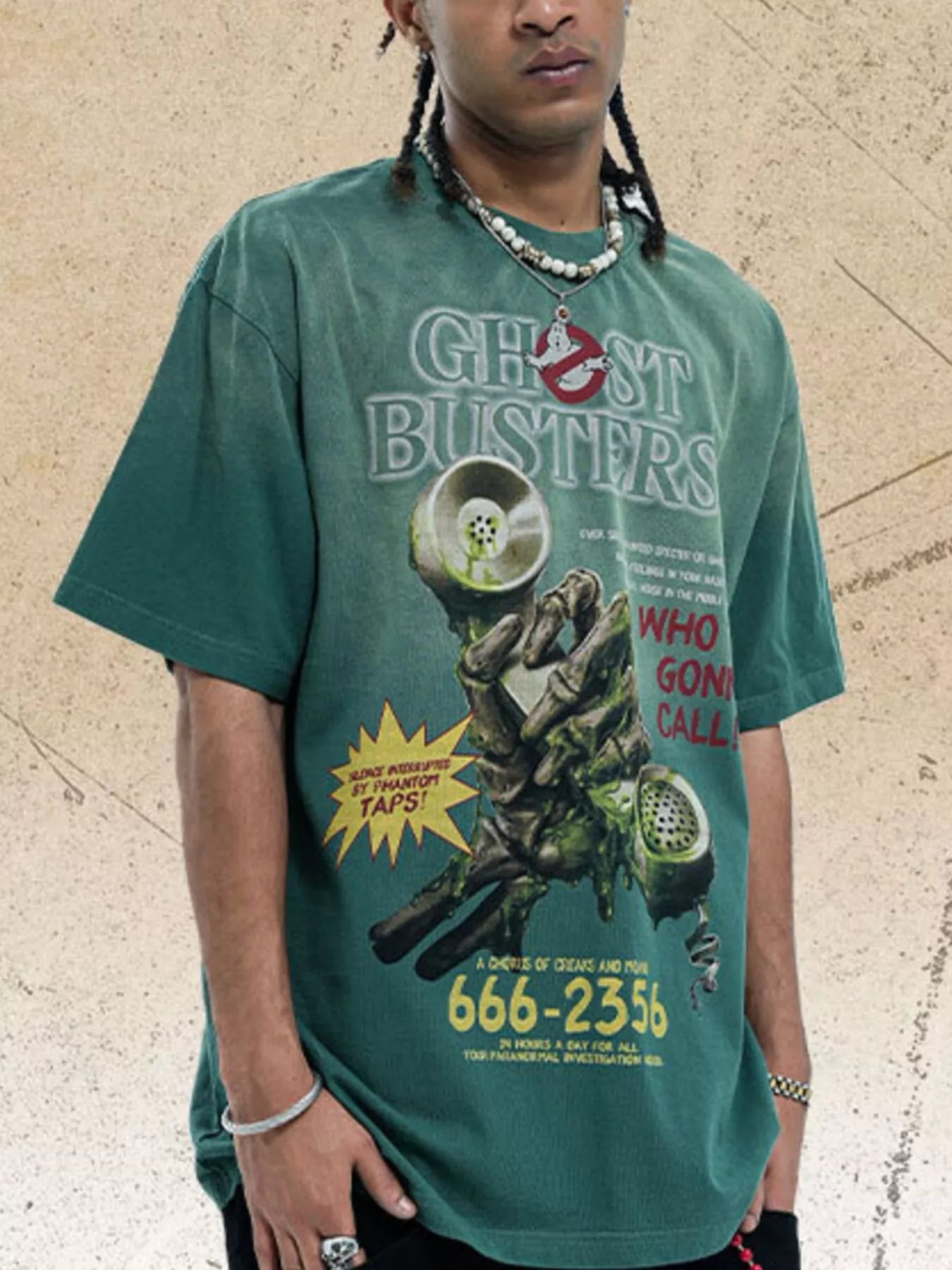 Men's Graphic Round Neck Vintage T-Shirt