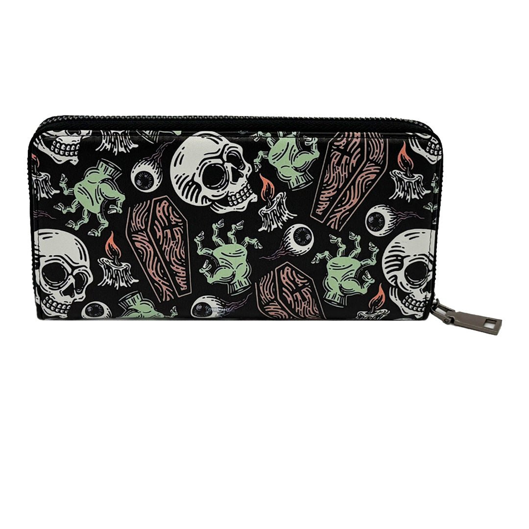 Coffins and Skulls Clutch Wallet