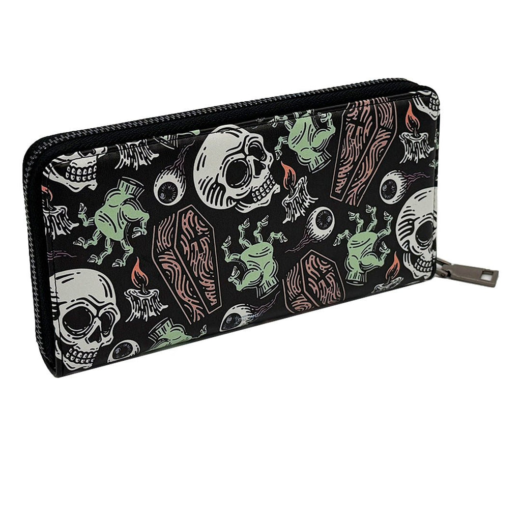 Coffins and Skulls Clutch Wallet